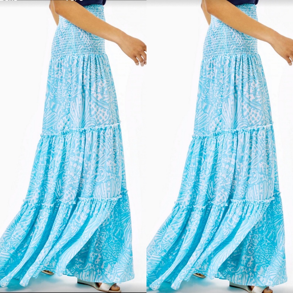 Lilly Pulitzer hanalei maxi skirt sea cups